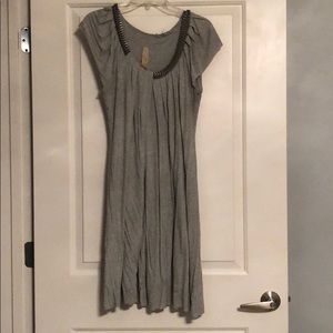 NWOT Bailey 44 gray dress with chain detail